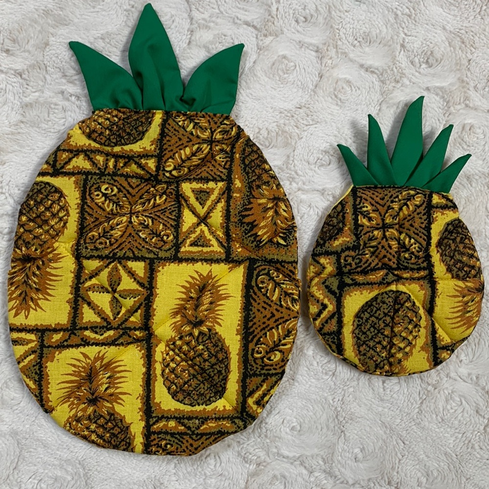 NWT Vintage Polynesian Pineapple Hot Pad and Placemat Made In Hawaii